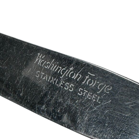 Washington Forge Stainless and Butterscotch Bakelite Handle Dinner knives Lot 5 - Picture 6 of 7